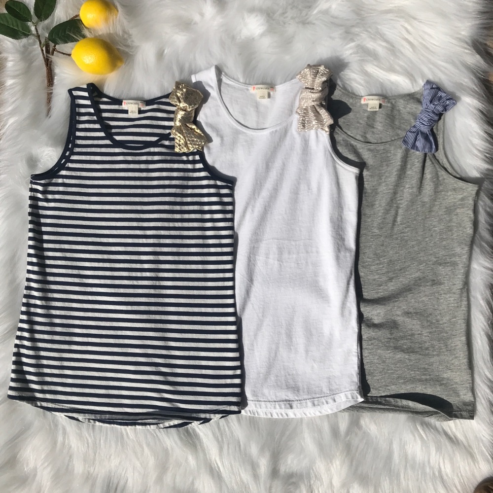🍋Crewcuts Bow Tank Tops